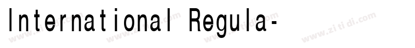 International Regula字体转换